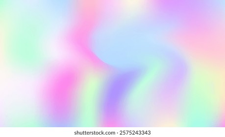 Hologram Gradient. Bright Cover. Blur Gasoline Illustration. Pearlescent Texture. Soft Vector. Holographic Background. Girlie Foil. Violet Pop Texture. Pink Hologram Gradient