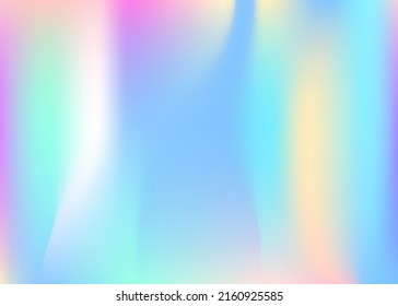 Hologramm Gradient. Helles Fluid. Unscharfes Konzept. Violet Retro Textur. Neon Creative Illustration. Plastiklicht. Holografischer Hintergrund. Pearleszenter Hintergrund. Purple Hologram Gradient