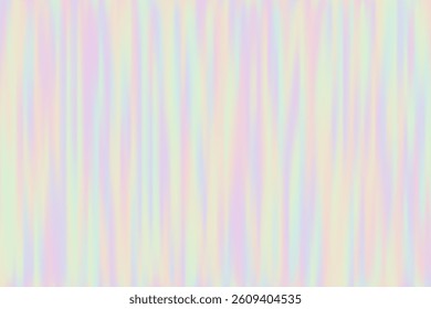 Hologram gradient foil texture. Holograph background. Iridescent mirror effect. Holographic glitter backdrop. Rainbow textur. Cute subtle pattern. Pink blue paper. Striped print. Vector illustration