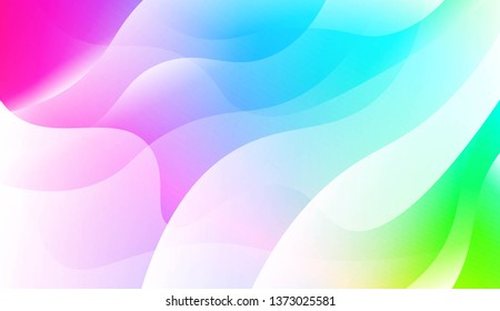 Hologram Gradient Geometric Wave Shape. Abstract background. For Template Cell Phone Backgrounds. Vector Illustration