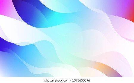 Hologram Gradient Geometric Wave Shape. Abstract background. For Template Cell Phone Backgrounds. Vector Illustration