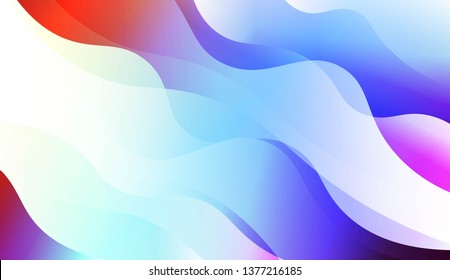 Hologram Gradient Geometric Wave Shape. Abstract background. For Template Cell Phone Backgrounds. Vector Illustration