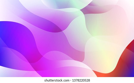 Hologram Gradient Geometric Wave Shape. Abstract background. For Template Cell Phone Backgrounds. Vector Illustration