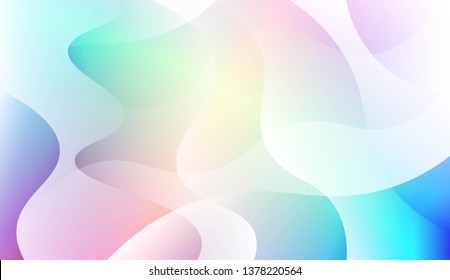 Hologram Gradient Geometric Wave Shape. Abstract background. For Template Cell Phone Backgrounds. Vector Illustration