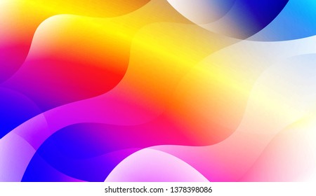 Hologram Gradient Geometric Wave Shape. Abstract background. For Template Cell Phone Backgrounds. Vector Illustration