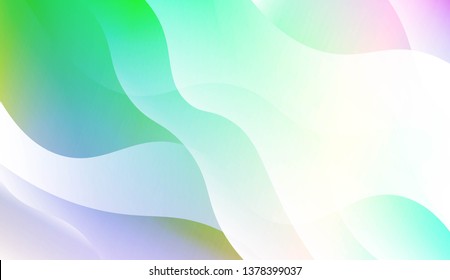 Hologram Gradient Geometric Wave Shape. Abstract background. For Template Cell Phone Backgrounds. Vector Illustration