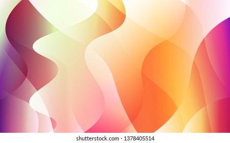 Hologram Gradient Geometric Wave Shape. Abstract background. For Template Cell Phone Backgrounds. Vector Illustration