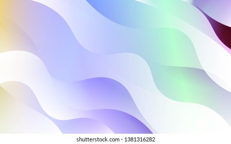 Hologram Gradient Geometric Wave Shape. Abstract background. For Template Cell Phone Backgrounds. Vector Illustration
