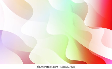 Hologram Gradient Geometric Wave Shape. Abstract background. For Template Cell Phone Backgrounds. Vector Illustration