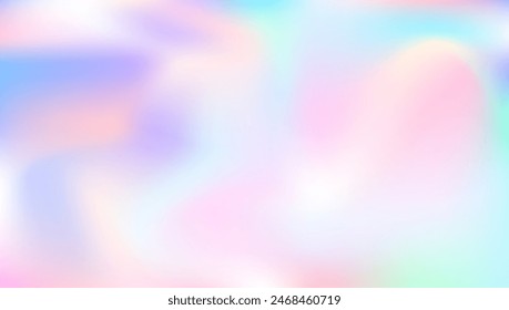 Hologram Gradient. Graphic Fluid. Violet Shiny Background. Liquid Light. Pearlescent Texture. Retro Design. Iridescent Texture. Blur Creative Illustration. Pink Hologram Gradient