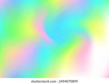 Gradiente de holograma. Textura Hippy Blur. Folleto geométrico de metal. Textura Abstractas. Superficie de neón. Fondo perlado. Tarjeta retro. Luz vibrante. Gradiente de holograma rosa
