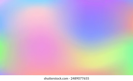 Hologram Gradient. Holographic Background. Soft Creative Brochure. Rainbow Mesh. Blue Shiny Texture. Pearlescent Texture. Retro Effect. Fashion Flyer. Purple Hologram Gradient