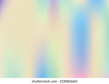 Hologramm Gradient. Holografische Textur. Regenbogendeckel. Neon Konzept. Chrome Mesh. Pop Futuristische Vorlage. blauer Hintergrund. Abstrakte Textur. Purple Hologram Gradient