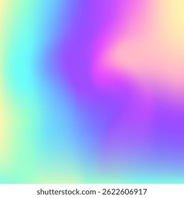 Gradiente do holograma. Textura Iridescente. Malha digital. Luz Pastel. Plano de Fundo Roxo Retroativo. Textura abstrata. Padrão de metal. Convite para Geometria de Desfoque. Gradiente do holograma azul