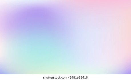 Hologram Gradient. Liquid Cover. Blur Shapes. Iridescent Background. Soft Gasoline Template. Chrome Light. Blue Pop Texture. Holographic Background. Violet Hologram Gradient