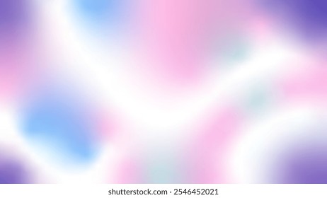 Gradiente de holograma. Fondos degradados de malla en colores rosa, púrpura, azul. Plantillas para Anuncios, diseño de marca, redes sociales, portada. Folleto futurista brillante. Papel metálico. Gradiente de holograma