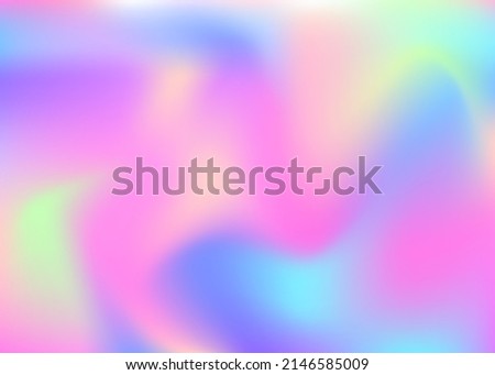 Hologram Gradient. Neon Poster. Rainbow Light. Abstract Background. Holographic Texture. Violet Blur Texture. Retro Creative Backdrop. Modern Paper. Purple Hologram Gradient