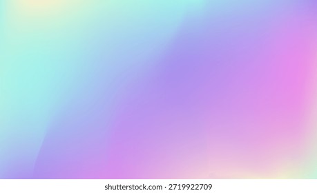 Gradiente de holograma. Textura perlescente. Luz cromada. Textura holográfica. Difuminar el Anuncio. Folleto Pop Multicolor. Fondo suave rosado. Cubierta mínima. Gradiente de holograma violeta