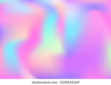 Hologram Gradient. Pink Metal Background. Fantasy Card. Holographic Texture. Shiny Creative Invitation. Pop Surface. Digital Light. Pearlescent Texture. Purple Hologram Gradient