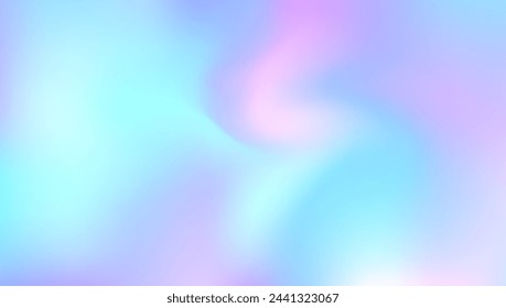 Hologram Gradient. Purple Blur Texture. Liquid Foil. Pearlescent Texture. Iridescent Background. Pop Creative Template. Retro Pattern. Metalic Cover. Blue Hologram Gradient