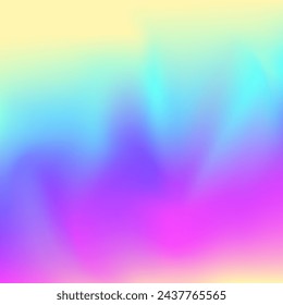 Hologram Gradient. Purple Retro Background. Neon Effect. Vintage Flyer. Holographic Background. Graphic Fluid. Shiny Creative Illustration. Abstract Texture. Pink Hologram Gradient