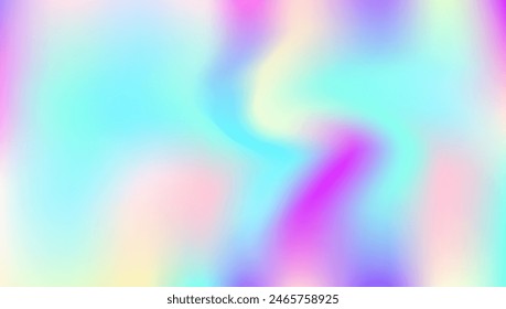 Hologram Gradient. Purple Soft Texture. Minimal Card. Fantasy Cover. Abstract Background. Pearlescent Background. Metal Pattern. Retro Spectrum Backdrop. Blue Hologram Gradient