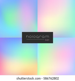 Hologram gradient set of four backgrounds