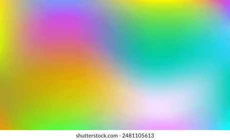 Gradiente de holograma. Vector brillante. Textura suave rosa. Invitación multicolor retro. Tapa líquida. Fondo holográfico. Malla de Antiguas. Textura irisada. Degradado de holograma violeta