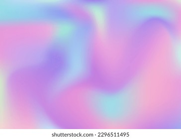 Hologram Gradient. Soft Multicolor Template. Violet Neon Background. Hipster Card. Blur Effect. Abstract Texture. Iridescent Background. Kawaii Paper. Pink Hologram Gradient
