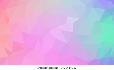 hologram gradient triangle shape pattern banner design vector