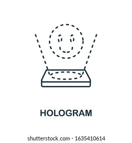 Hologram icon from augmented reality collection. Simple line element Hologram symbol for templates, web design and infographics