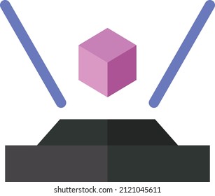 Hologram Icon, Augmented Reality Sign and Symbols.