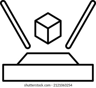 Hologram Icon, Augmented Reality Sign and Symbols.