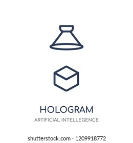 Hologram icon. Hologram linear symbol design from Artificial Intellegence collection.
