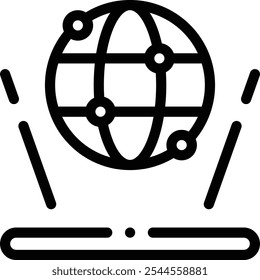 hologram icon. Thin Linear Style Design Isolated On White Background