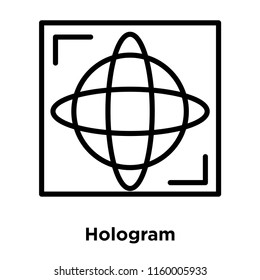 Hologram icon vector isolated on white background, Hologram transparent sign , line or linear sign, element design in outline style