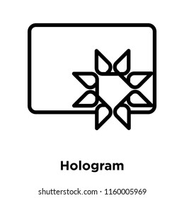 Hologram icon vector isolated on white background, Hologram transparent sign , line or linear sign, element design in outline style