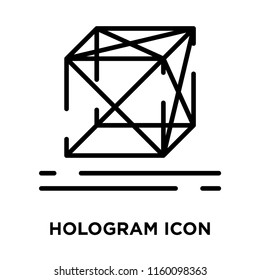 Hologram icon vector isolated on white background, Hologram transparent sign , line symbol or linear element design in outline style