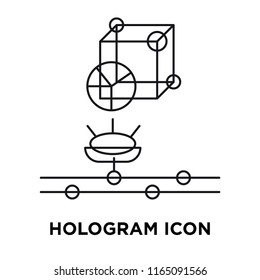 Hologram icon vector isolated on white background, Hologram transparent sign