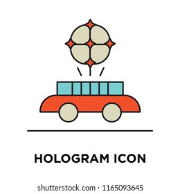 Hologram icon vector isolated on white background, Hologram transparent sign , technology symbols