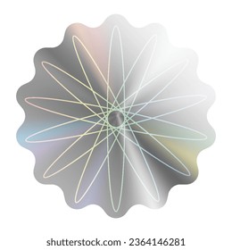 Hologram label icon. Product certification symbol. Realistic shape for award design, sticker label design. Original official guarantee design. Vector illustration