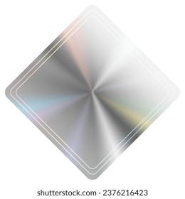 Hologram label icon. Product certification symbol. Realistic shape for award design, sticker label design. Original official guarantee design. Vector illustration