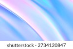 Hologram liquid gradient background. Foil paper iridescent effect. Blue pink fluid surface. Holographic pearl pattern. Y2k glitter bg. Rainbow, aurora, nacre texture. Abstract concept AI. Vector