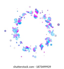 Hologram liquid plastic pattern. Modern graphic gradient amoeba in liquid style. Iridescent Futuristic Blob. Template for trendy design of poster, cover, packaging materials. Vector