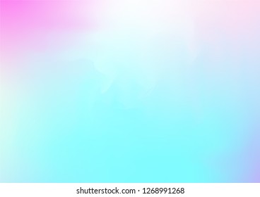 Hologram Magic Dreamy Vector Background. Rainbow Girlie Iridescent Gradient, Holographic Fluid Poster Wallpaper. Bright Pearlescent Hologram Fairy Cool Web Banner. d