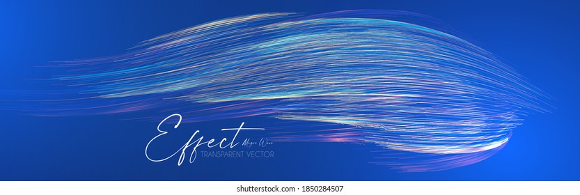 Efecto de la luz de corte del movimiento holograma con color fluido. Resumen de fondo de onda brillante. Diseño de pantalla mágica.