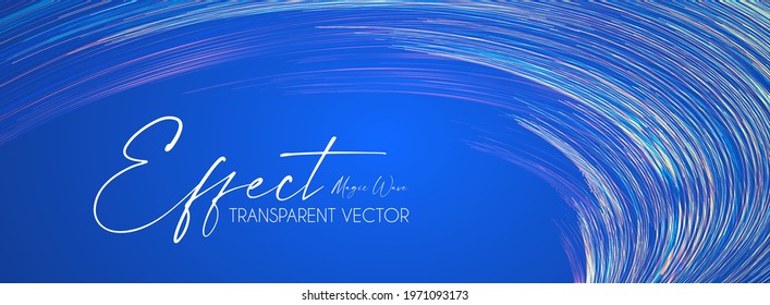 Hologram motion striped light effect with fluid color. Abstract shining wave background. Magic screen design.