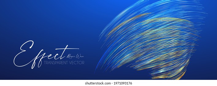 Hologram motion striped light effect with fluid color. Abstract shining wave background. Magic screen design.