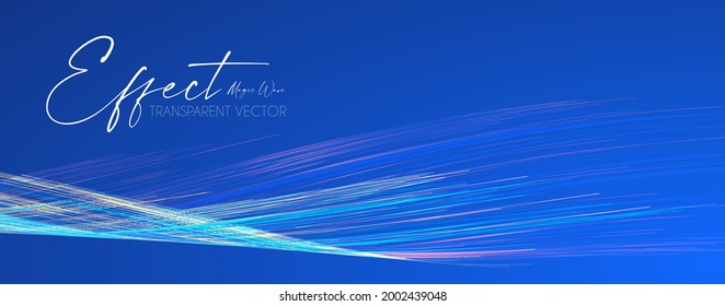 Hologram motion striped light effect with fluid color. Abstract shining wave background. Magic screen design.