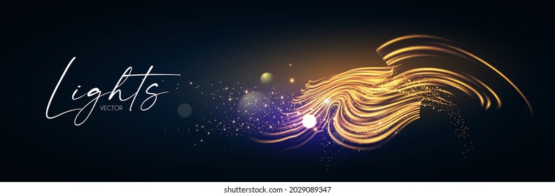 Hologram motion striped light effect with fluid color. Abstract shining wave background. Magic screen design.